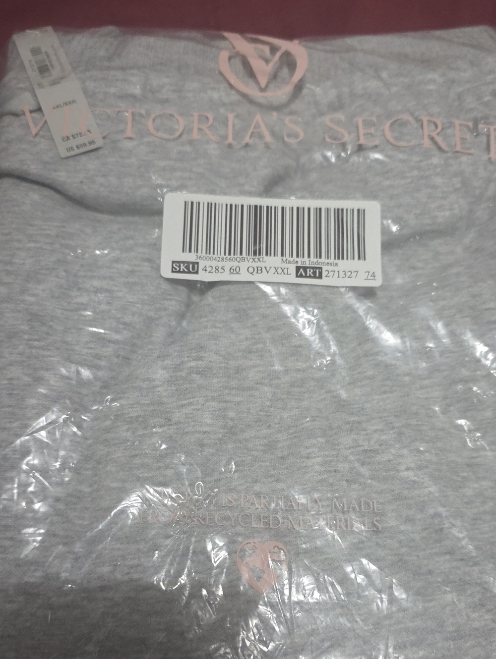 Victoria's Secret Light Gray Jogging Pants with Logo